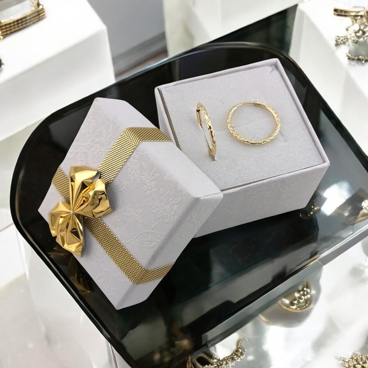 Kolczyki złote KÓŁKA 15mm diamentowane KOŁA kółeczka ZŁOTO 585