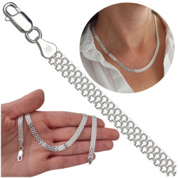 Łańcuszek srebrny bismark...