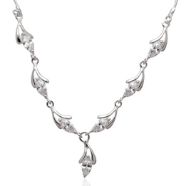 Naszyjnik srebrny z cyrkoniami crystal 925