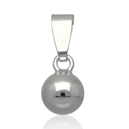 Wisiorek srebrny rodowany kula 8mm kulka srebro pr.925