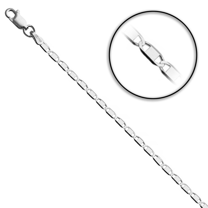 Łańcuszek srebrny żyletka 55cm 2.8mm 925
