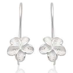 Kolczyki srebrne kwiatki na...