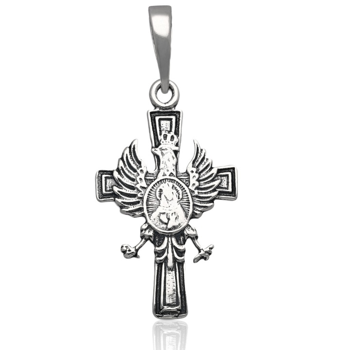 Krzyżyk srebrny z orzełkiem srebro pr.925