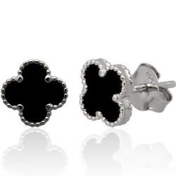 Kolczyki rodowane czarne...