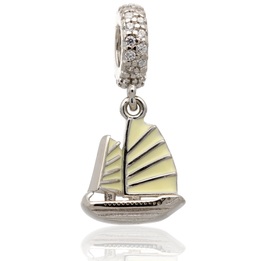 Wisiorek srebrny modułowy CHARMS BEADS żaglówka srebro 925