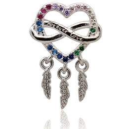 Wisiorek srebrny modułowy CHARMS BEADS łapacz snów srebro 925