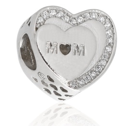 Wisiorek srebrny modułowy CHARMS BEADS serce srebro 925