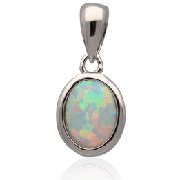 Wisiorek damski z OPALEM crystal AB OPAL srebro 925