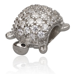 Wisiorek srebrny modułowy CHARMS BEADS żółw srebro 925