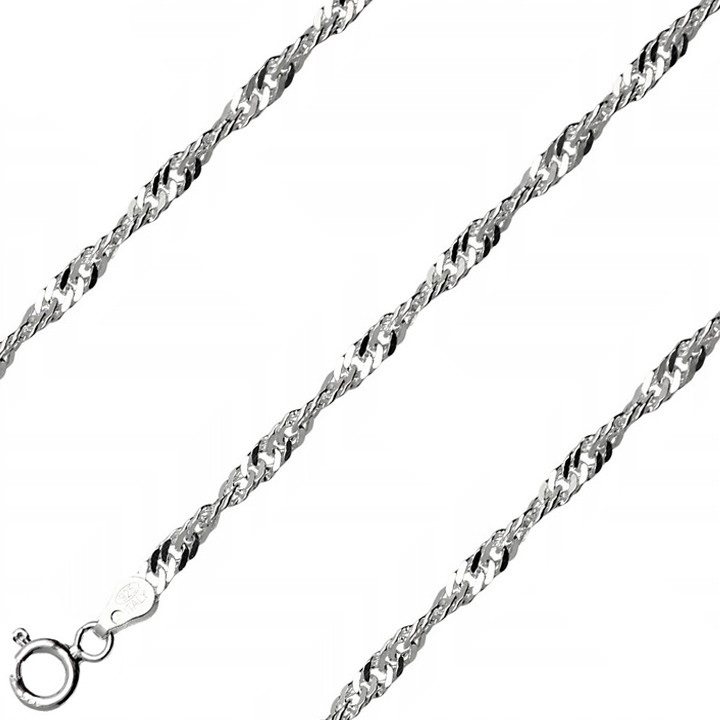 Bransoletka srebrna singapur 19cm 3.3mm 925