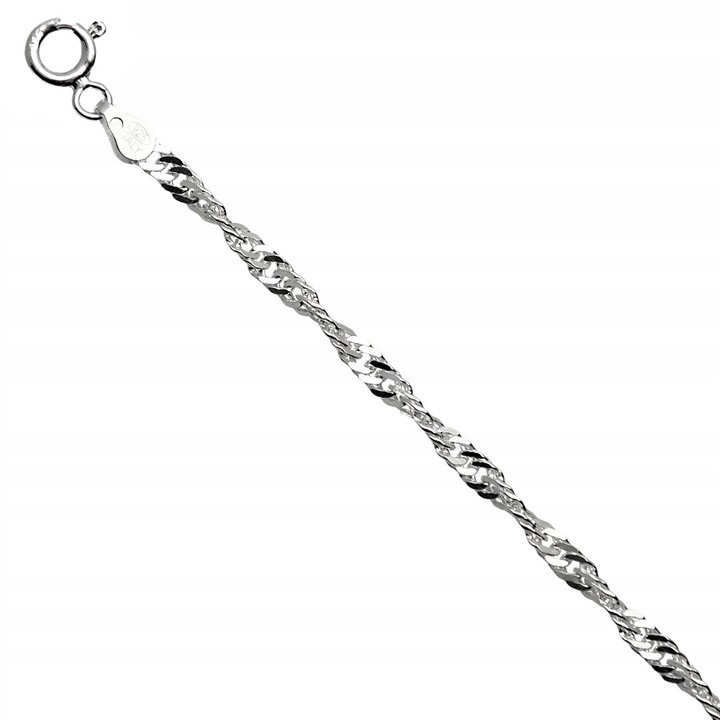 Łańcuszek srebrny singapur 45cm 4mm 925