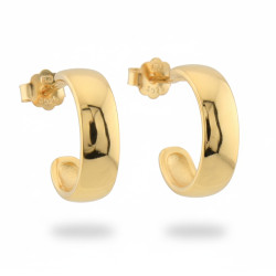 Kolczyki srebrne półkola...