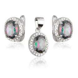 Komplet biżuterii srebrnej...