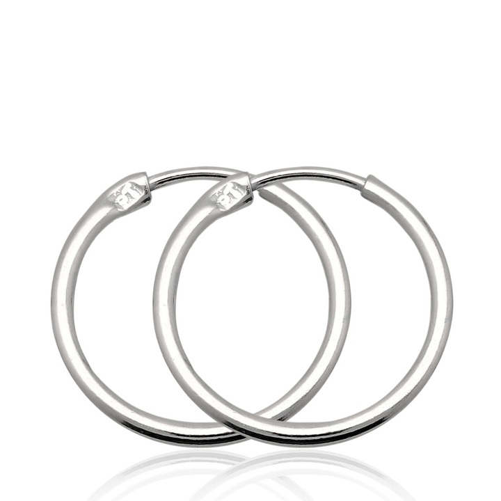 Kolczyki srebrne kółka 12mm koła srebro 925