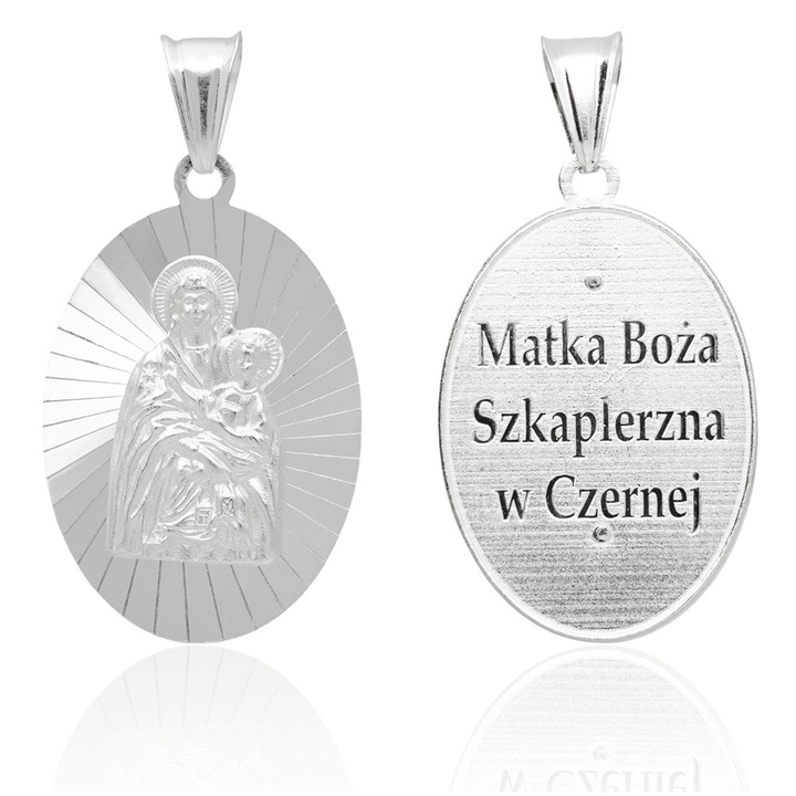 Medalik Srebrny 925 Matka Boża Szkaplerzna w Czernej
