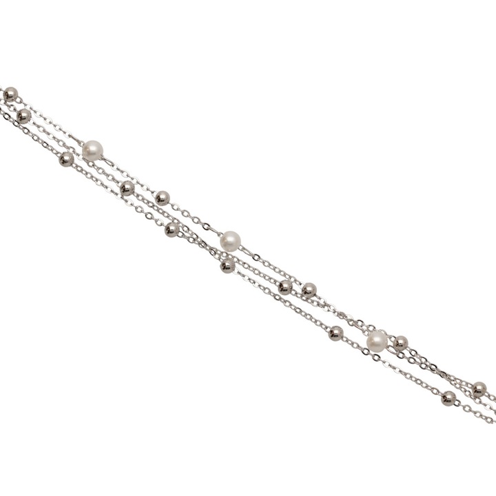 Bransoletki Kula Perełka Srebro pr.925 Ankier 16-20 cm
