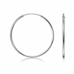 Kolczyki koła 10mm rodowane srebro 925