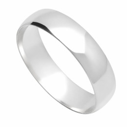 Obrączka srebrna półokrągła 5mm srebro 925 Jubinat