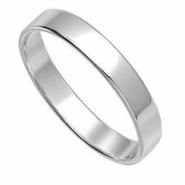 Obrączka srebrna płaska 4mm ze srebra 925