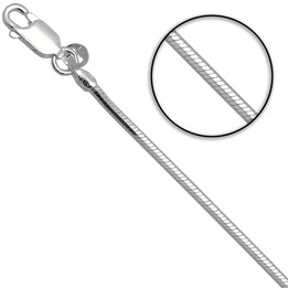 Łańcuszek srebrny żmijka linka 45cm 1.7mm 925