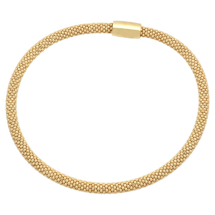 Bransoletka srebrna 19cm pozłacana na magnes 925