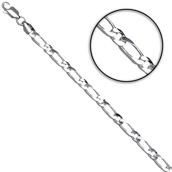 Łańcuszek srebrny figaro 50cm 3.7mm 925