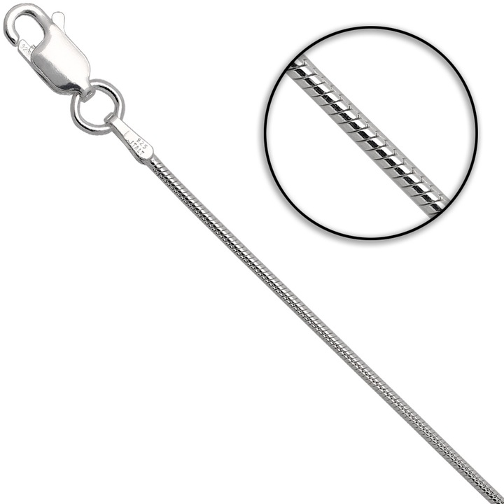 Łańcuszek srebrny żmijka linka 40cm 1mm 925