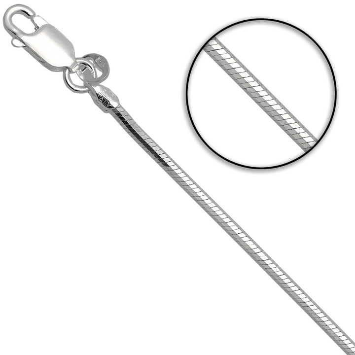 Łańcuszek srebrny żmijka linka 60cm 1.7mm 925