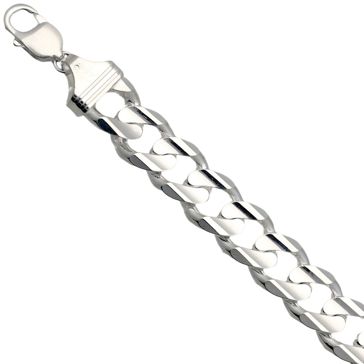 Bransoletka srebrna pancerka 21cm 14,6mm 925