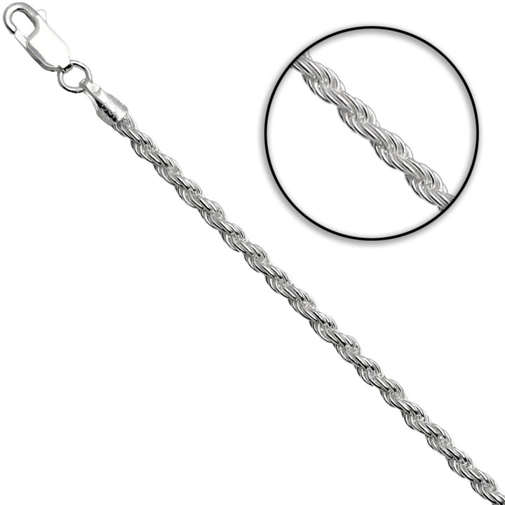 Łańcuszek srebrny Kordel 55cm 3mm 925