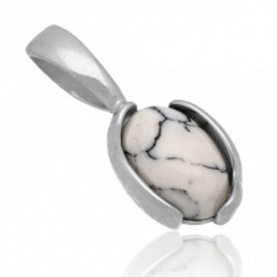 Wisiorek srebrny z howlitem...