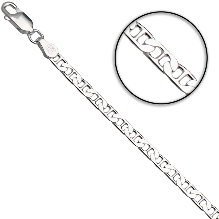 Bransoletka srebrna żyletka 19cm 3.8mm 925