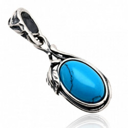 Wisiorek srebrny z turkusem...