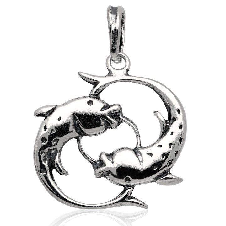 Wisiorek srebrny znak zodiaku ryby pr.925