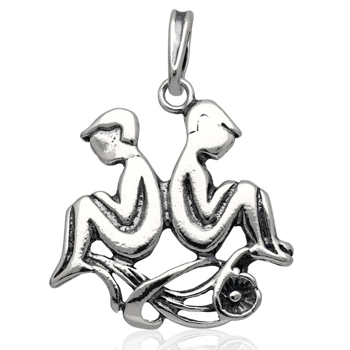 Wisiorek srebrny znak zodiaku bliźnięta pr.925
