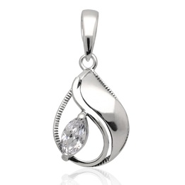 Wisiorek srebrny z cyrkoniami łezka crystal 925