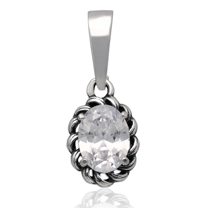 Wisiorek srebrny z cyrkoniami crystal 925
