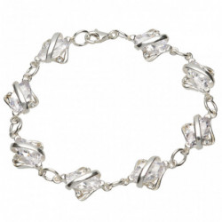 Bransoletka srebrna 18cm z...