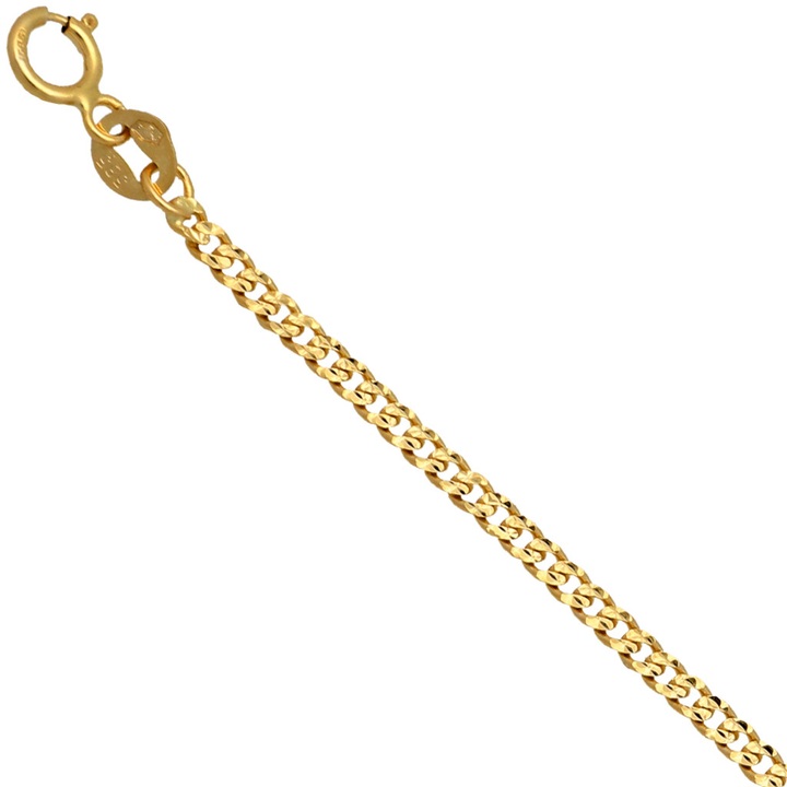 Bransoletka złota pancerka 19cm grawerowana 2.3mm