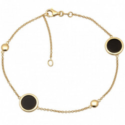 Bransoletka złota z onyksem...