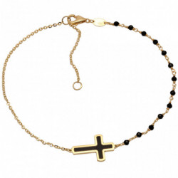 Bransoletka złota z onyksem...