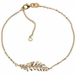 Bransoletka złota liść...