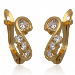 Kolczyki złote z cyrkoniami...