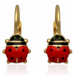 Kolczyki złote z emalią...