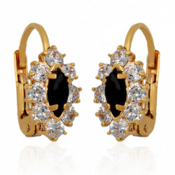 Kolczyki złote z czarnymi...
