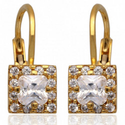 Kolczyki złote z cyrkoniami...