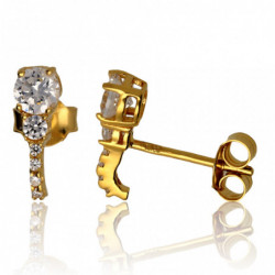 Kolczyki złote z cyrkoniami...