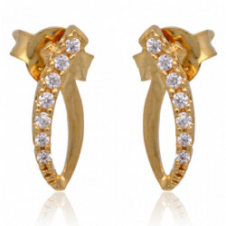 Kolczyki złote z cyrkoniami...