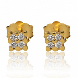 Kolczyki złote z cyrkoniami...