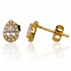 Kolczyki złote z cyrkoniami...